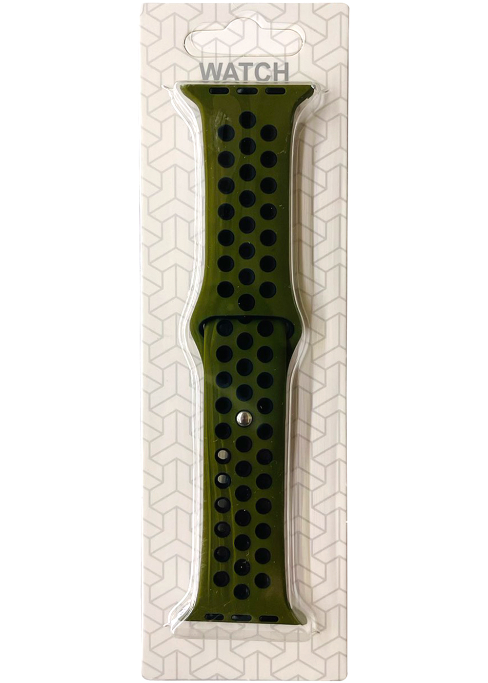 Apple Watch Band Silicone Sport Olive Green -Black - 38-40-41mm